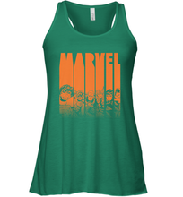 Load image into Gallery viewer, Marvel Avengers Halloween Logo Character Stencil Women's Racerback Tank

