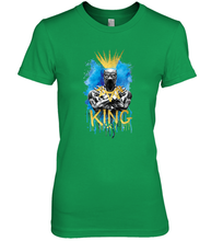 Load image into Gallery viewer, Marvel Black Panther King T�Challa Blue and Gold Women's Premium T-Shirt
