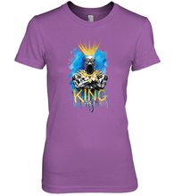 Load image into Gallery viewer, Marvel Black Panther King T�Challa Blue and Gold Women's Premium T-Shirt
