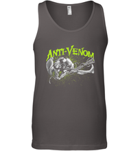 Load image into Gallery viewer, Marvel Anti Venom Green Splatter Web Swing Action Shot Men's Tank Top
