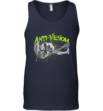Load image into Gallery viewer, Marvel Anti Venom Green Splatter Web Swing Action Shot Men's Tank Top

