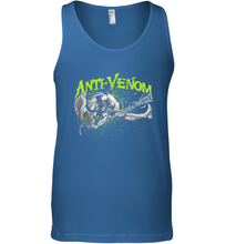 Load image into Gallery viewer, Marvel Anti Venom Green Splatter Web Swing Action Shot Men's Tank Top
