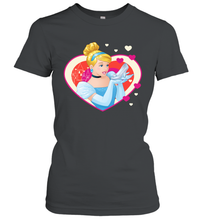 Load image into Gallery viewer, Disney Cinderella Valentine's Sparkle Hearts Women's T-Shirt
