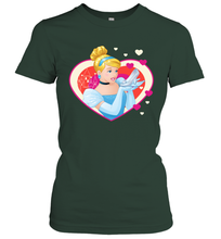 Load image into Gallery viewer, Disney Cinderella Valentine's Sparkle Hearts Women's T-Shirt

