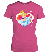 Load image into Gallery viewer, Disney Cinderella Valentine's Sparkle Hearts Women's T-Shirt
