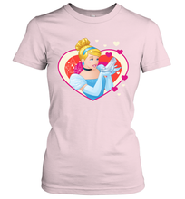 Load image into Gallery viewer, Disney Cinderella Valentine's Sparkle Hearts Women's T-Shirt

