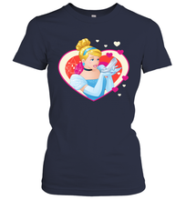 Load image into Gallery viewer, Disney Cinderella Valentine's Sparkle Hearts Women's T-Shirt
