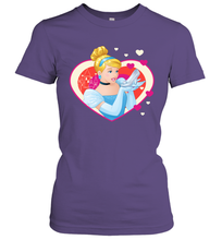 Load image into Gallery viewer, Disney Cinderella Valentine's Sparkle Hearts Women's T-Shirt

