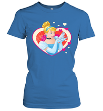 Load image into Gallery viewer, Disney Cinderella Valentine's Sparkle Hearts Women's T-Shirt
