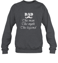 Load image into Gallery viewer, Dad the man the myth the legend Happy Father's day Crewneck Sweatshirt
