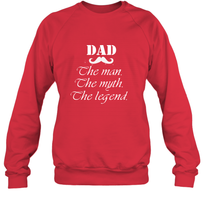 Load image into Gallery viewer, Dad the man the myth the legend Happy Father's day Crewneck Sweatshirt
