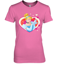 Load image into Gallery viewer, Disney Cinderella Valentine's Sparkle Hearts Women's Premium T-Shirt
