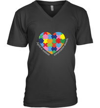 Load image into Gallery viewer, April is autism awareness month T shirt Men's V-Neck
