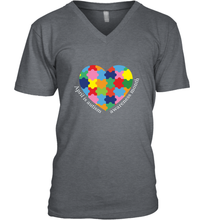Load image into Gallery viewer, April is autism awareness month T shirt Men's V-Neck
