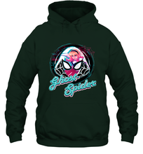 Load image into Gallery viewer, Marvel Rising Secret Warriors Ghost Spider Portrait Badge Hooded Sweatshirt
