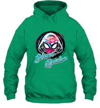 Load image into Gallery viewer, Marvel Rising Secret Warriors Ghost Spider Portrait Badge Hooded Sweatshirt
