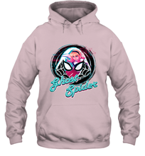 Load image into Gallery viewer, Marvel Rising Secret Warriors Ghost Spider Portrait Badge Hooded Sweatshirt
