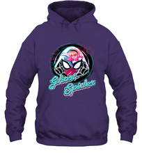 Load image into Gallery viewer, Marvel Rising Secret Warriors Ghost Spider Portrait Badge Hooded Sweatshirt
