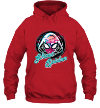 Load image into Gallery viewer, Marvel Rising Secret Warriors Ghost Spider Portrait Badge Hooded Sweatshirt
