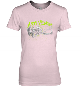 Marvel Anti Venom Green Splatter Web Swing Action Shot Women's Premium T-Shirt