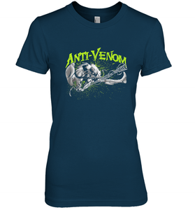 Marvel Anti Venom Green Splatter Web Swing Action Shot Women's Premium T-Shirt