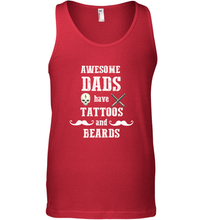 Load image into Gallery viewer, Awesome dads have tattoo and beards Happy Father's day Men's Tank Top
