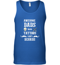 Load image into Gallery viewer, Awesome dads have tattoo and beards Happy Father's day Men's Tank Top
