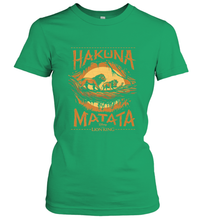 Load image into Gallery viewer, Disney The Lion King Live Action Hakuna Matata Sunset Poster Women's T-Shirt
