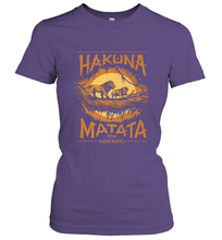Load image into Gallery viewer, Disney The Lion King Live Action Hakuna Matata Sunset Poster Women's T-Shirt
