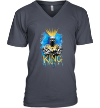 Load image into Gallery viewer, Marvel Black Panther King T�Challa Blue and Gold Men's V-Neck
