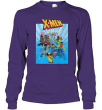 Load image into Gallery viewer, Marvel X Men Animated Series Poster Retro 90s Long Sleeve T-Shirt
