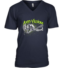 Load image into Gallery viewer, Marvel Anti Venom Green Splatter Web Swing Action Shot Men's V-Neck
