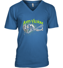 Load image into Gallery viewer, Marvel Anti Venom Green Splatter Web Swing Action Shot Men's V-Neck
