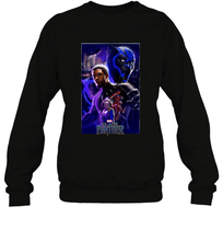Load image into Gallery viewer, Marvel Black Panther Movie Wakanda Purple Poster Crewneck Sweatshirt
