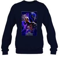 Load image into Gallery viewer, Marvel Black Panther Movie Wakanda Purple Poster Crewneck Sweatshirt
