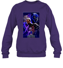 Load image into Gallery viewer, Marvel Black Panther Movie Wakanda Purple Poster Crewneck Sweatshirt
