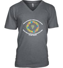 Load image into Gallery viewer, April is autism awareness month , Every day is Autism awareness day in our home AutismT shirt Men's V-Neck

