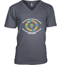 Load image into Gallery viewer, April is autism awareness month , Every day is Autism awareness day in our home AutismT shirt Men's V-Neck

