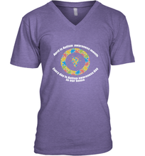 Load image into Gallery viewer, April is autism awareness month , Every day is Autism awareness day in our home AutismT shirt Men's V-Neck
