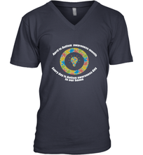 Load image into Gallery viewer, April is autism awareness month , Every day is Autism awareness day in our home AutismT shirt Men's V-Neck
