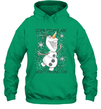 Load image into Gallery viewer, Disney Frozen Olaf Some People Are Worth Melting For Hooded Sweatshirt
