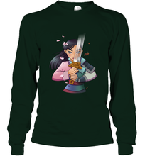 Load image into Gallery viewer, Disney Mulan Anime Half Girl Half Warrior Long Sleeve T-Shirt
