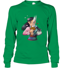 Load image into Gallery viewer, Disney Mulan Anime Half Girl Half Warrior Long Sleeve T-Shirt
