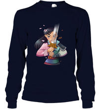 Load image into Gallery viewer, Disney Mulan Anime Half Girl Half Warrior Long Sleeve T-Shirt
