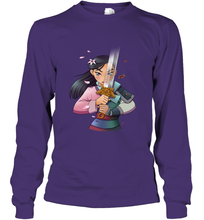 Load image into Gallery viewer, Disney Mulan Anime Half Girl Half Warrior Long Sleeve T-Shirt
