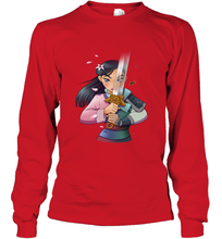 Load image into Gallery viewer, Disney Mulan Anime Half Girl Half Warrior Long Sleeve T-Shirt
