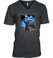 Load image into Gallery viewer, Marvel Avengers Endgame Captain America Worthy Action Pose Men's V-Neck

