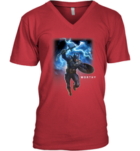 Load image into Gallery viewer, Marvel Avengers Endgame Captain America Worthy Action Pose Men's V-Neck
