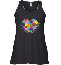Load image into Gallery viewer, April is autism awareness month T shirt Women's Racerback Tank
