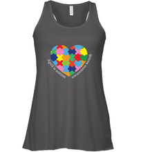 Load image into Gallery viewer, April is autism awareness month T shirt Women's Racerback Tank

